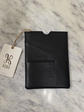 HOBO Black Leather Passport Sleeve Case